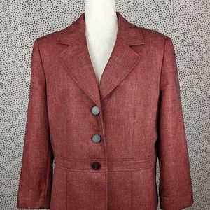 Suit Studio Red Suit Jacket (Size: 18)